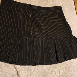 Stylish Black Pinstripe Mini Skirt